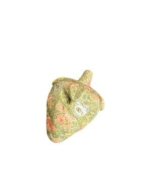 Unakite Strawberry Carving Pink Green Crystal Stone